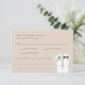 Mr & Mrs Summer Teenslippers Beach Wedding RSVP Ca (Staand voorkant)