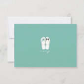 Mr & Mrs Summer Teenslippers Beach Wedding RSVP Ca (Achterkant)