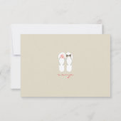 Mr & Mrs Summer Teenslippers Beach Wedding RSVP Ca Kaartje (Achterkant)
