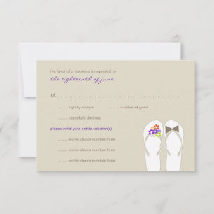 Mr & Mrs Summer Teenslippers Beach Wedding RSVP Ca Kaartje