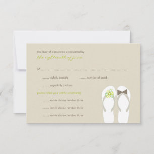 Mr & Mrs Summer Teenslippers Beach Wedding RSVP Ca Kaartje