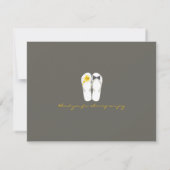 Mr & Mrs Teenslippers Beach bruiloft dank u kaart (Achterkant)