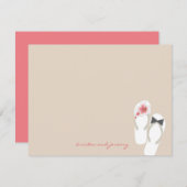 Mr & Mrs Teenslippers Beach bruiloft dank u kaart (Voorkant / Achterkant)