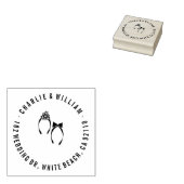 Mr & Mrs Teenslippers Beach Bruiloft Rubber Stamp Rubberstempel (Gestempeld)
