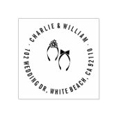 Mr & Mrs Teenslippers Beach Bruiloft Rubber Stamp Rubberstempel (Afrduk)