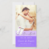 Mr & Mrs Teenslippers Daisies Beach Wedding Photo Save The Date (Voorkant)