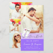 Mr & Mrs Teenslippers Daisies Beach Wedding Photo Save The Date (Voorkant / Achterkant)