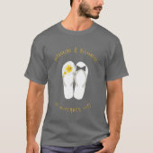 Mr & Mrs Teenslippers Yellow Hibiscus Beach Weddin T-shirt (Voorkant)