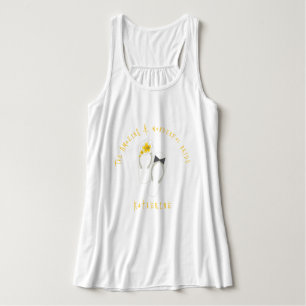 Mr & Mrs Teenslippers Yellow Hibiscus Beach Weddin Tanktop