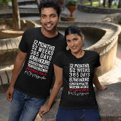 Mr & Mrs Tijd 1e bruiloft Jubileum T-shirt