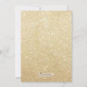 Mr & Mrs. to be Gold Glitter Verloving Uitnodigen Kaart (Achterkant)