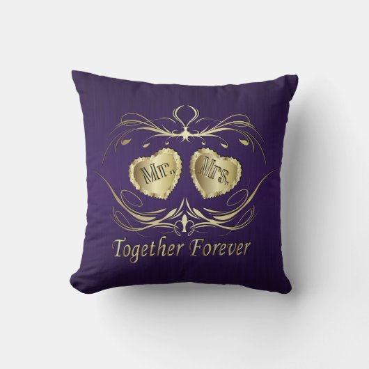 Mr & Mrs Together Forever | Personaliseren Kussen (Voorkant)