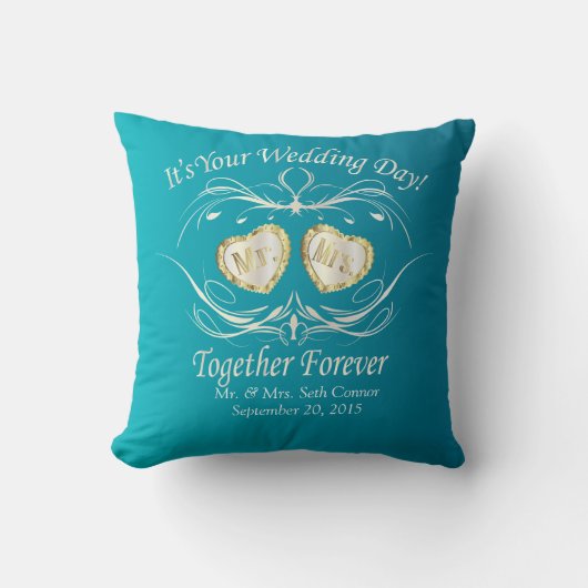 Mr & Mrs Together Forever | Personaliseren Kussen (Voorkant)