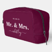 Mr & Mrs Toiletry Bag voor Paar (Magenta:5f012) Toilettasje (Rechterhoek)