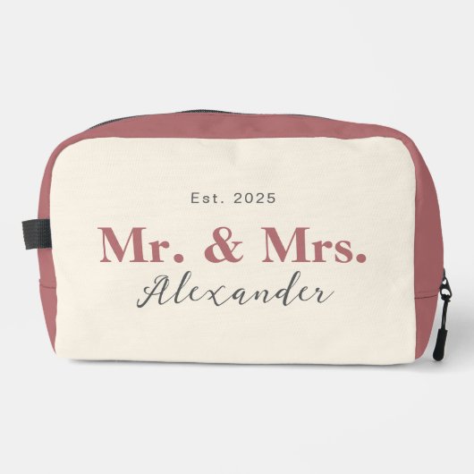 Mr & Mrs Toiletry Bag voor Paar (Roze: B77072) Toilettasje (Voorkant)