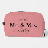 Mr & Mrs Toiletry Bag voor Paar (Roze: E48E91) Toilettasje (Voorkant)