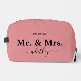 Mr & Mrs Toiletry Bag voor Paar (Roze: E48E91) Toilettasje
