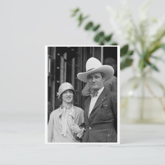Mr. & Mrs Tom Mix Briefkaart (Staand voorkant)
