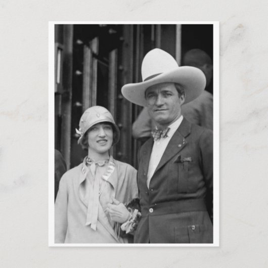 Mr. & Mrs Tom Mix Briefkaart (Voorkant)