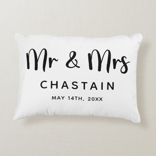 Mr. & Mrs. | Trouwen Accent Kussen (Achterkant)