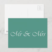 Mr & Mrs Typografie Briefkaart (Voorkant / Achterkant)