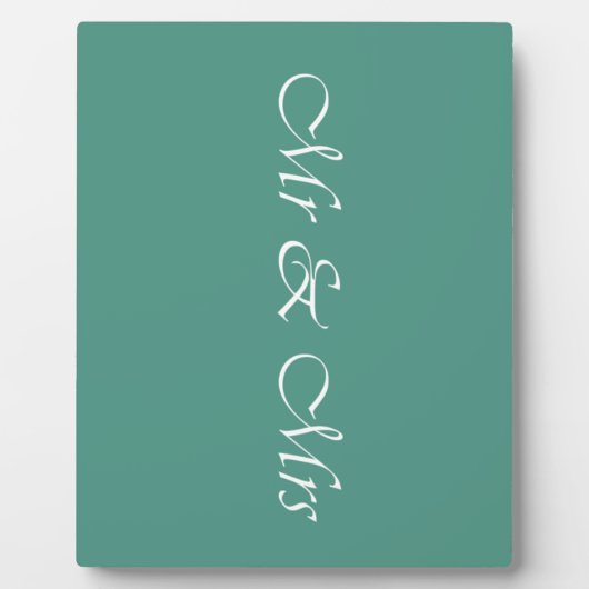 Mr & Mrs Typografie Fotoplaat (Voorkant)