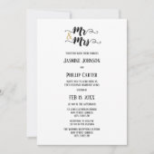 Mr. & Mrs. - Uitnodiging tot weddenschappen/ontvan (Voorkant)
