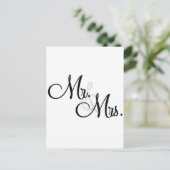 Mr & Mrs Unieke items Briefkaart (Staand voorkant)