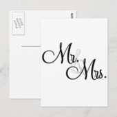 Mr & Mrs Unieke items Briefkaart (Voorkant / Achterkant)