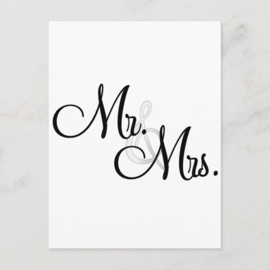 Mr & Mrs Unieke items Briefkaart (Voorkant)