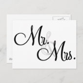 Mr & Mrs Unieke items Briefkaart (Voorkant / Achterkant)