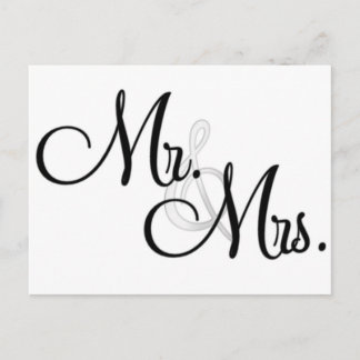 Mr & Mrs Unieke items Briefkaart