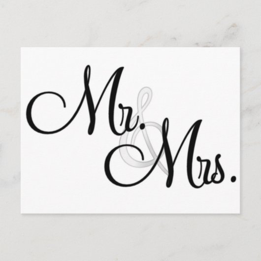 Mr & Mrs Unieke items Briefkaart (Voorkant)