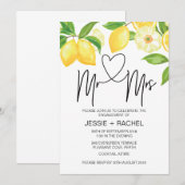 Mr & Mrs Verloving Summer Lemons verloofd Kaart (Voorkant / Achterkant)