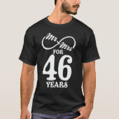 Mr. & Mrs. voor 46 jaar 46th Wedding Jubileum T-shirt (Voorkant)