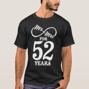 Mr. & Mrs. voor 52 jaar 52th Wedding Jubileum T-shirt