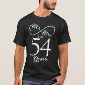 Mr. & Mrs. voor 54 jaar 54th Wedding Jubileum T-shirt (Voorkant)