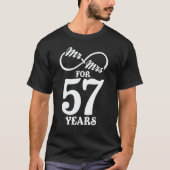 Mr. & Mrs. voor 57 jaar 57th Wedding Jubileum T-shirt (Voorkant)