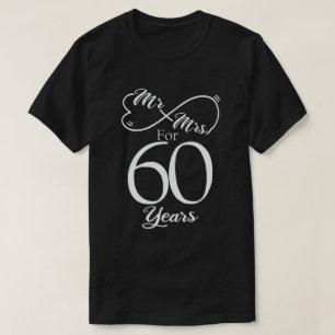 Mr. & Mrs. voor 60 jaar 60th Wedding Jubileum T-shirt