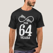 Mr. & Mrs. voor 64 jaar 64th Wedding Jubileum T-shirt (Voorkant)