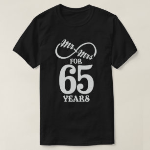 Mr. & Mrs. voor 65 jaar 65th Wedding Jubileum T-shirt