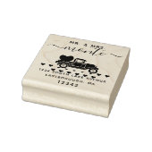 Mr & Mrs Vrachtwagen 5 L Vierkant retouradres Rubberstempel (Stempel)