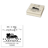 Mr & Mrs Vrachtwagen 5 L Vierkant retouradres Rubberstempel (Gestempeld)