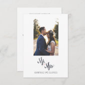 Mr & Mrs. We hebben een eenvoudige aankondiging va (Voorkant / Achterkant)