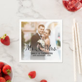 Mr & Mrs. | Weddenschap | Aangepast fotopapier — N Servet (Insitu)