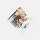 Mr & Mrs. | Weddenschap | Aangepast fotopapier — N Servet (Hoek)