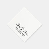 Mr & Mrs. | Weddenschap | Papier Napkin Servet (Hoek)
