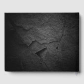 Mr. & Mrs. Wedding Black Slate Stone Gastenboek (Achterkant)