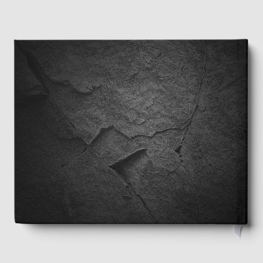 Mr. & Mrs. Wedding Black Slate Stone  Gastenboek (Achterkant)