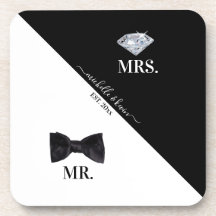 Mr. & Mrs Wedding Black & White